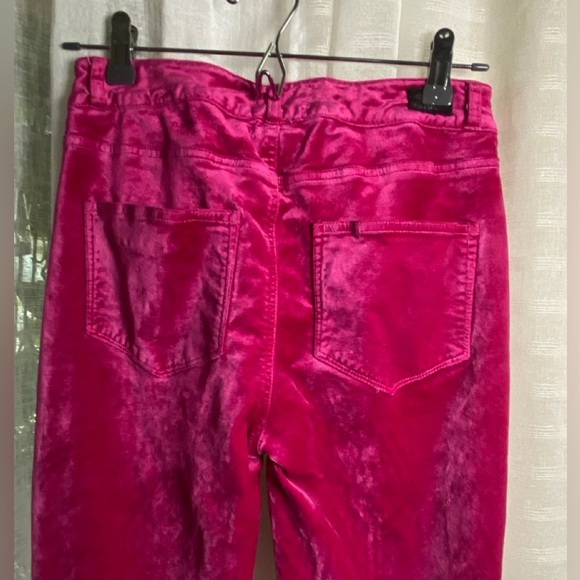 PAIGE HOXTON ULTRA SKINNY Velvet Jean Pants Size 27 Stretch Pink Muted Mauve - Picture 8 of 14